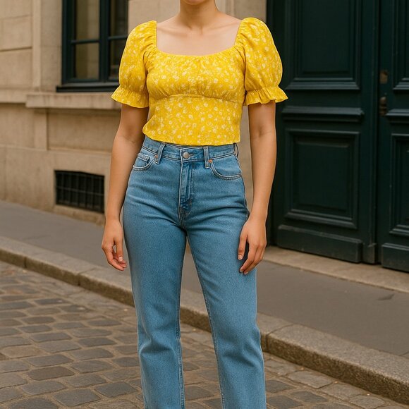 SOPHIE RUE Women's Yellow Top SMALL - Picture 1 of 8